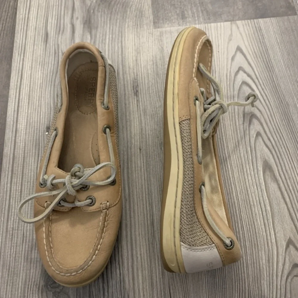 Sperry Angelfish Leather Boat Shoes Women’s Size 7 - Picture 1 of 4